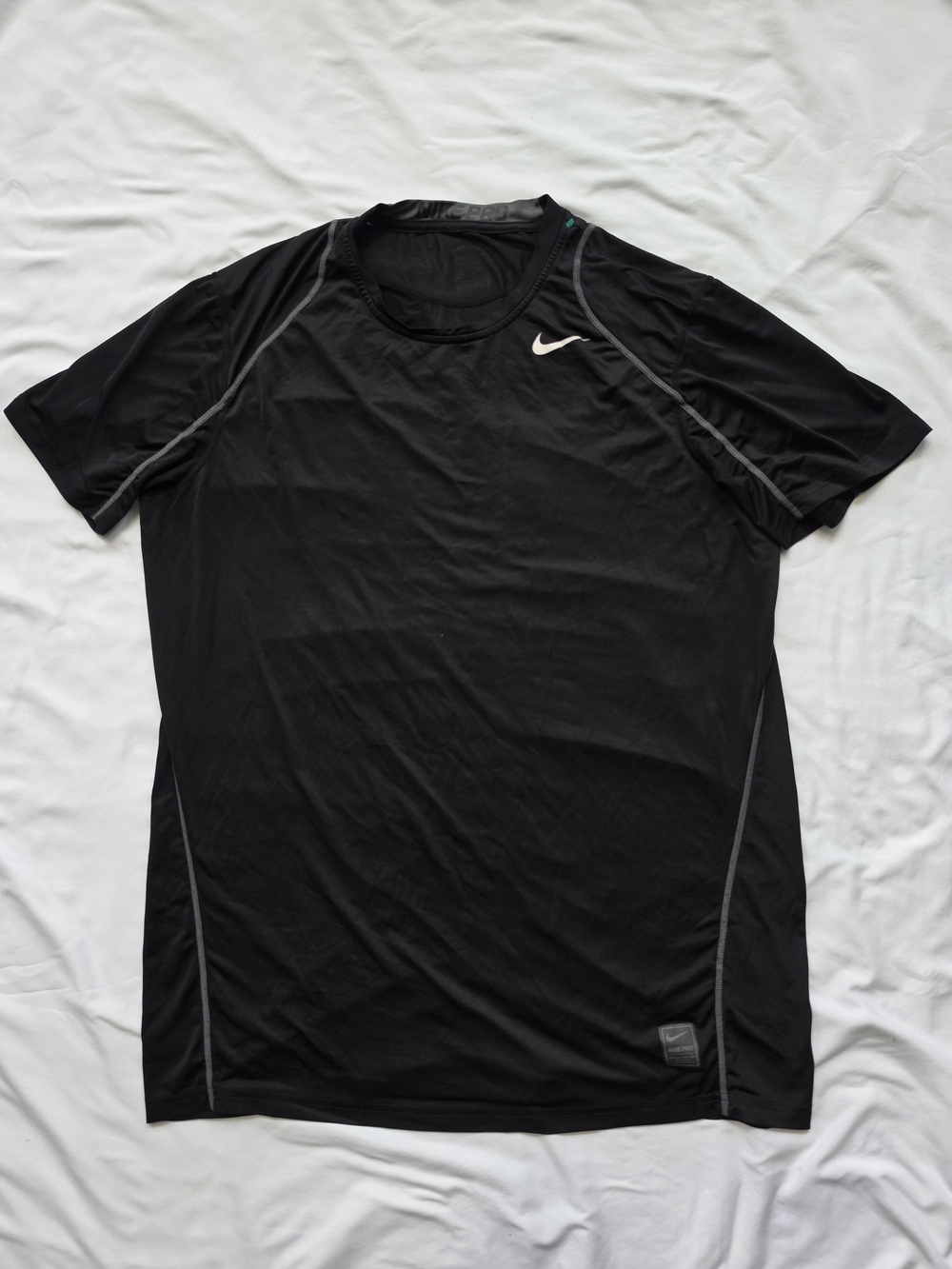 Nike Pro Mens Large Black Dri-FIT Compression Training Shirt